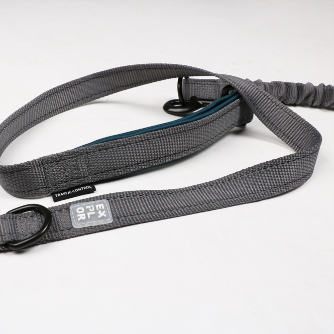 Duvoplus EXPLOR Ultimate Fit 2in1 Leine Classic - petrol blue - 180cm - 25mm – Bild 3