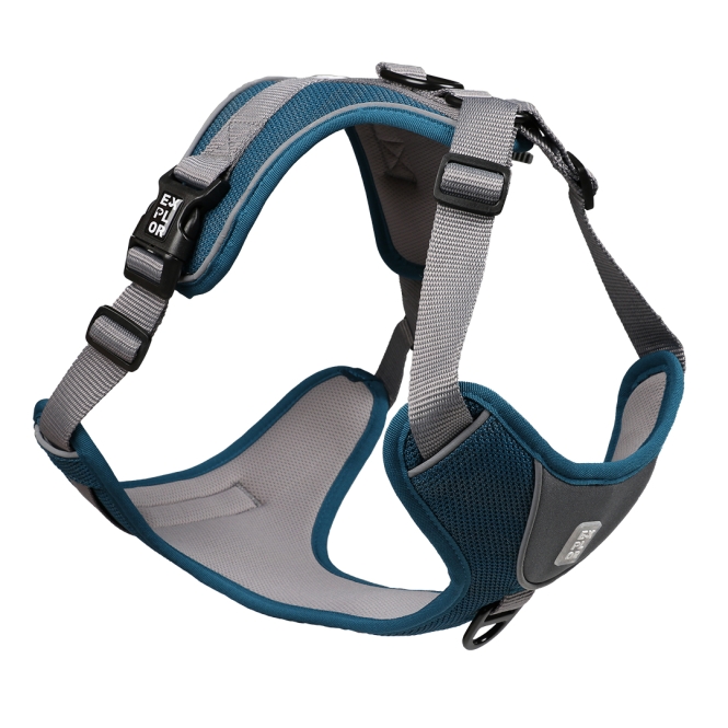 Duvoplus EXPLOR Ultimate Fit No-Pull-Geschirr - petrol blue - M - 40-49cm - 49-65cm