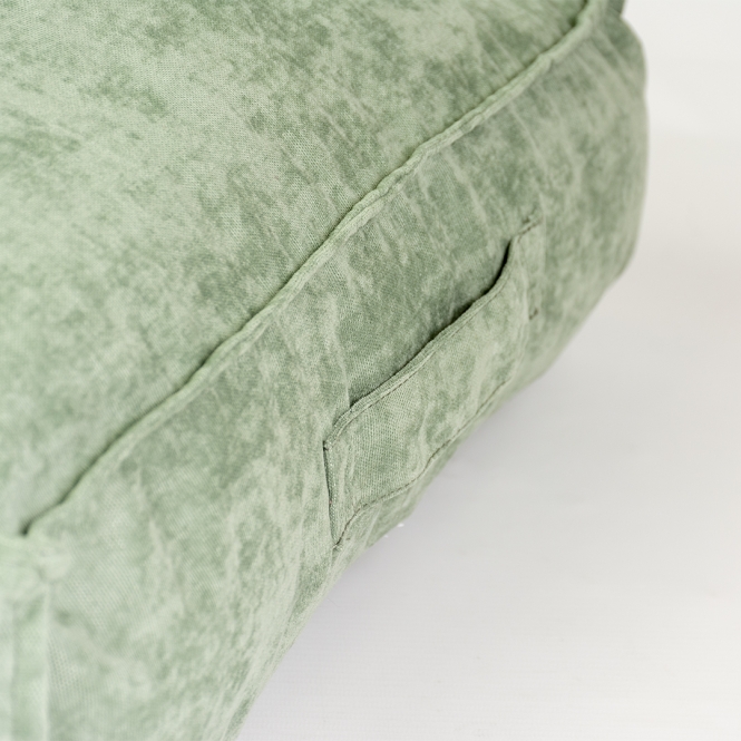 Duvoplus Kissen Velvet rechteckig - grün - 76x56x13cm – Bild 3