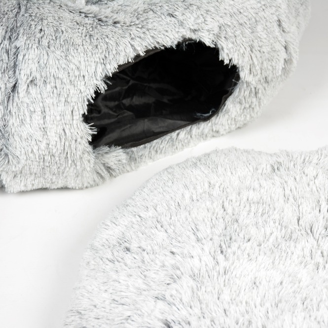 Duvoplus Katzentunnel & Donutbett Snug - Hellgrau – Bild 4
