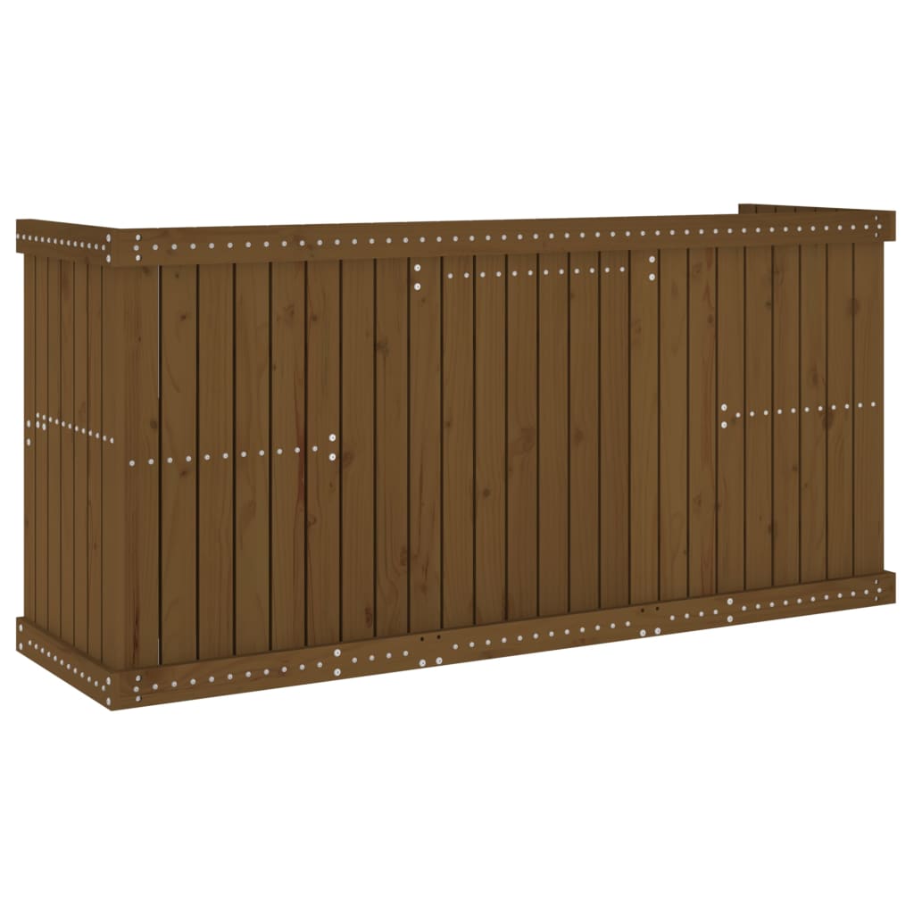 Balkonmöbel-Set 2-Sitzer Honigbraun Massivholz Kiefer – Bild 6