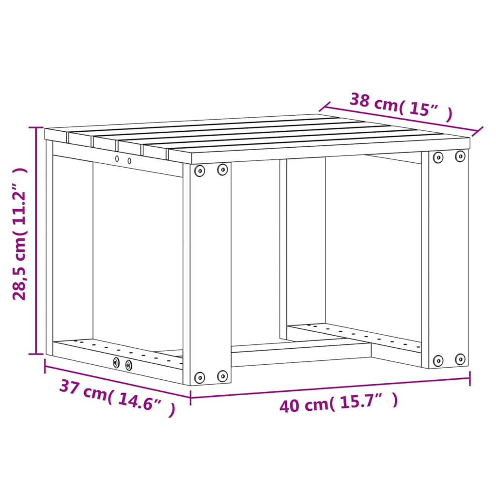 3-tlg. Garten-Lounge-Set Massivholz Kiefer – Bild 11