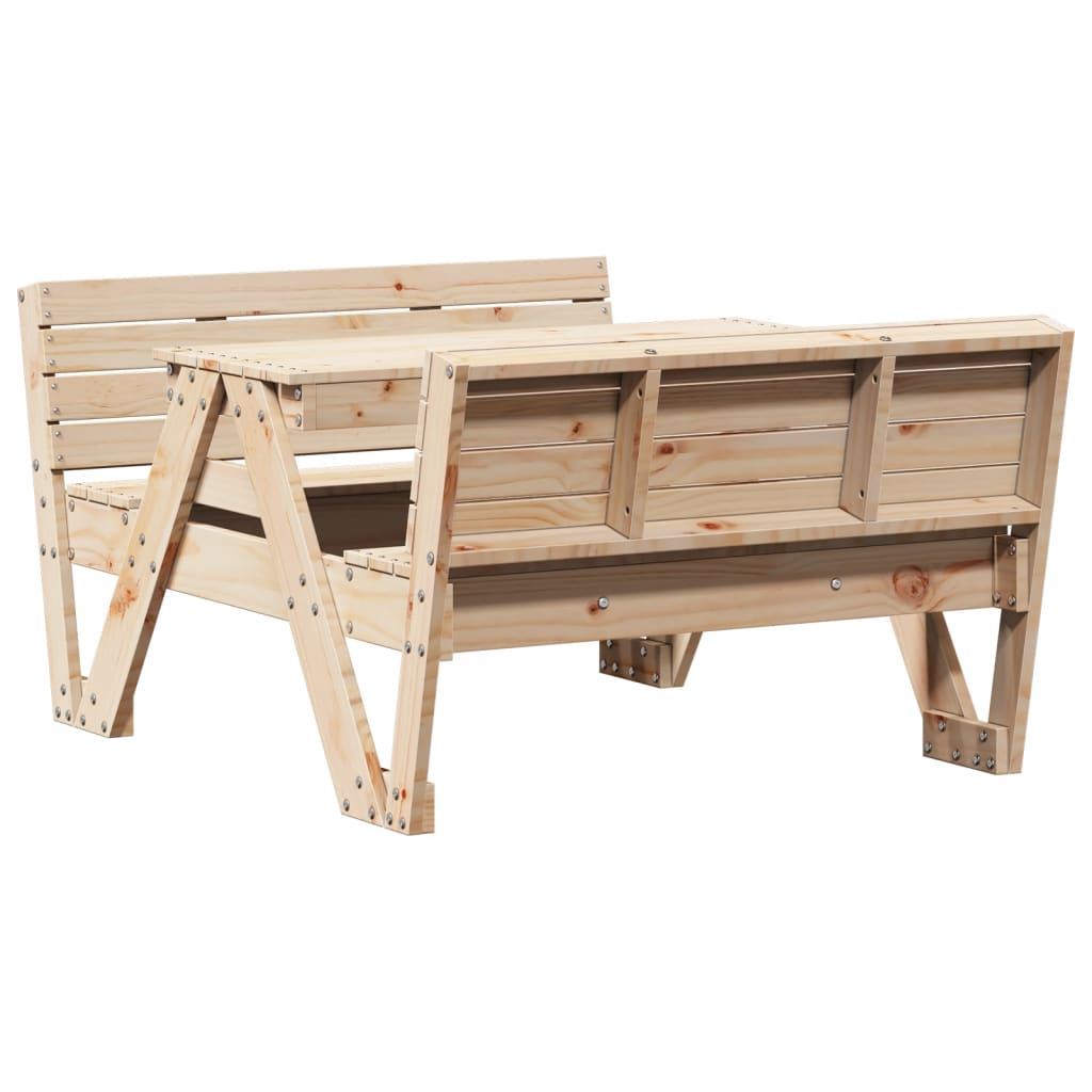 Picknicktisch für Kinder 88x122x58 cm Massivholz Kiefer – Bild 2