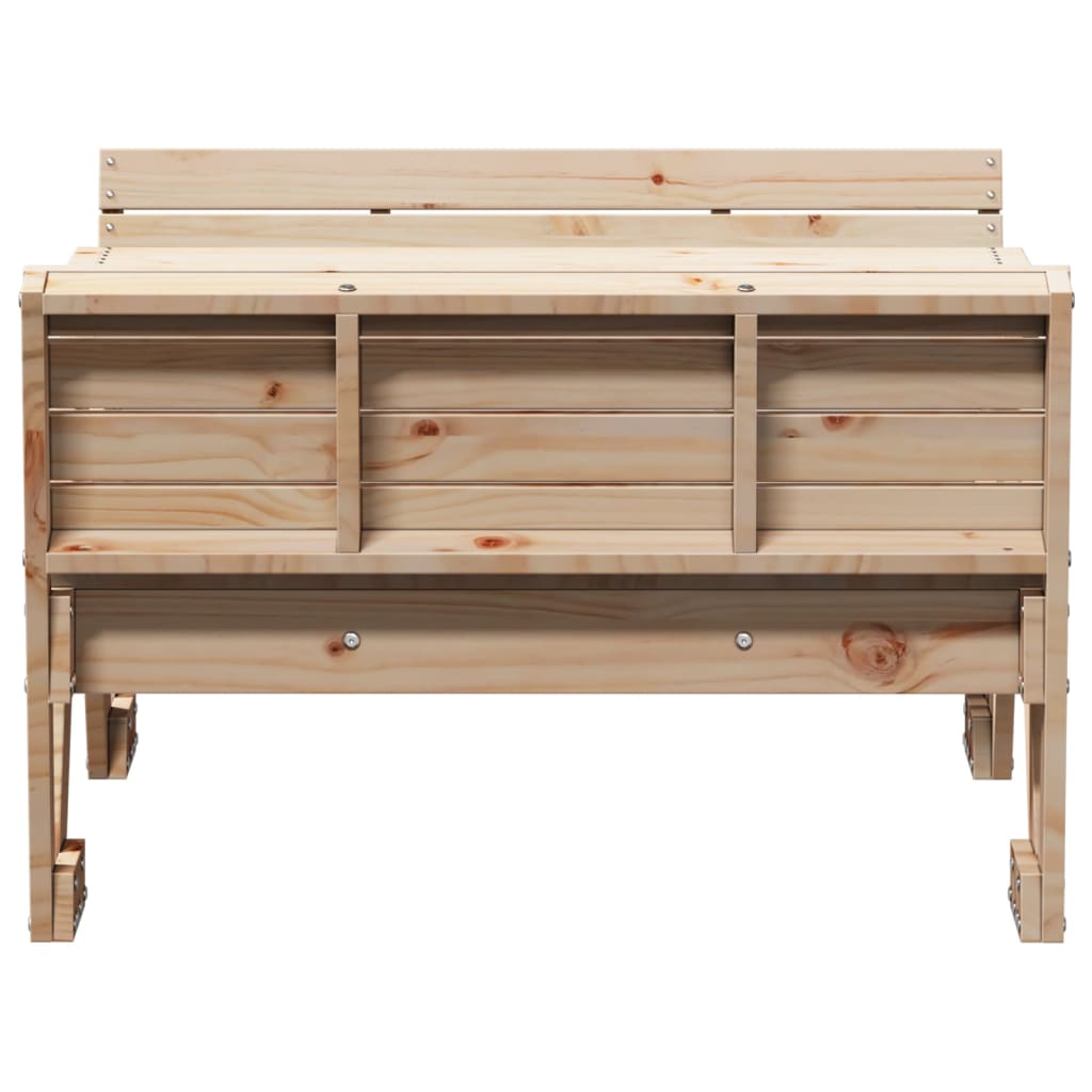 Picknicktisch für Kinder 88x122x58 cm Massivholz Kiefer – Bild 4