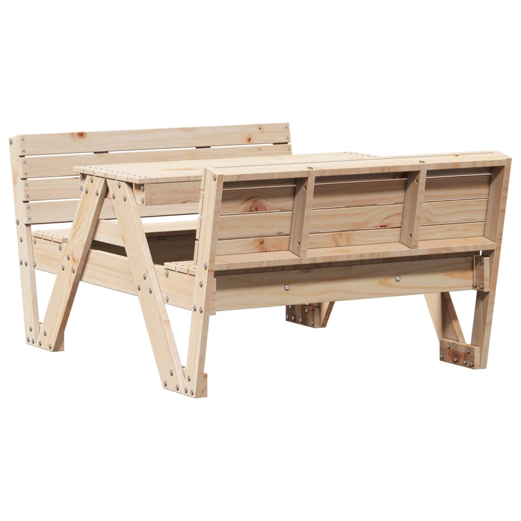 Picknicktisch für Kinder 88x122x58 cm Massivholz Kiefer – Bild 6