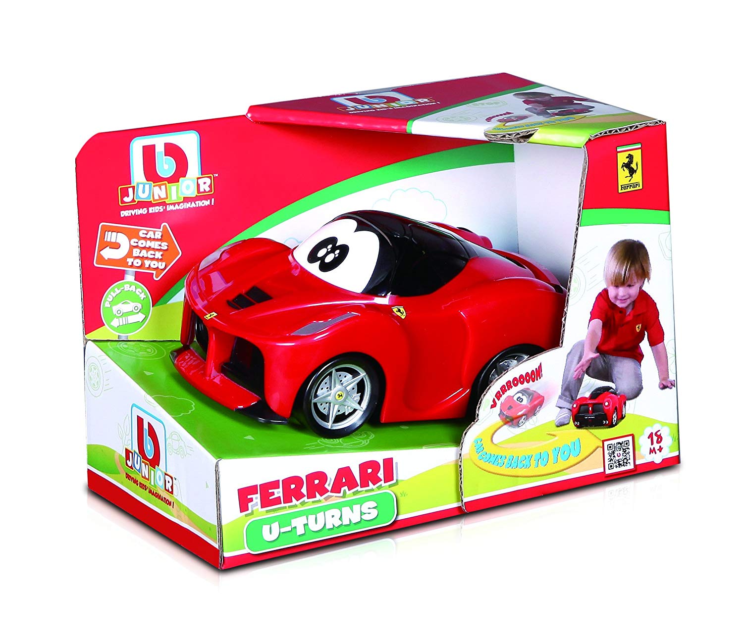 BB Junior U-Turn LaFerrari: Kleinkinder-Fahrzeug mit einzigartiger Pullback-Funktion - Spielzeugauto – Bild 3