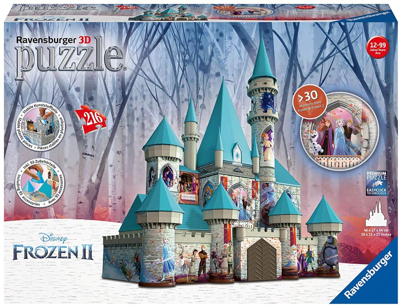 Disney Frozen 2 / Die Eiskönigin 2: Schloss - 216 Teile 3D Puzzle – Bild 2