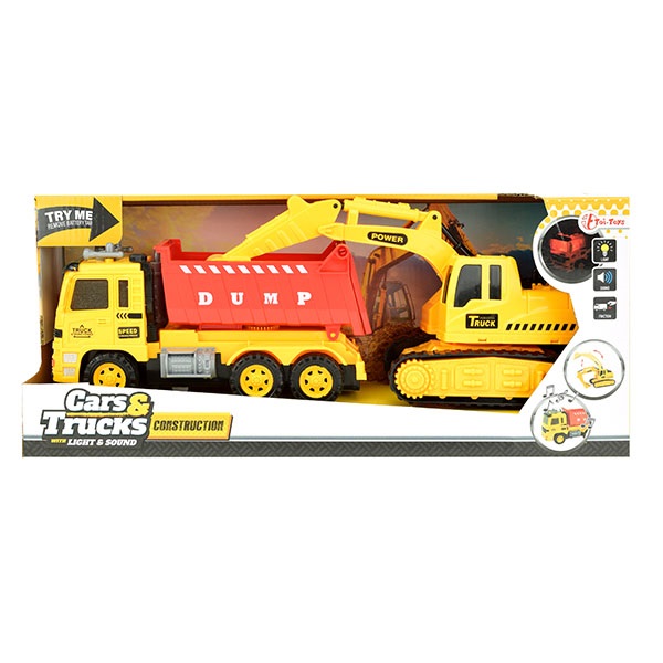 Toi Toys - CARS & TRUCKS - Kipper Lastwagen und Bagger – Bild 2