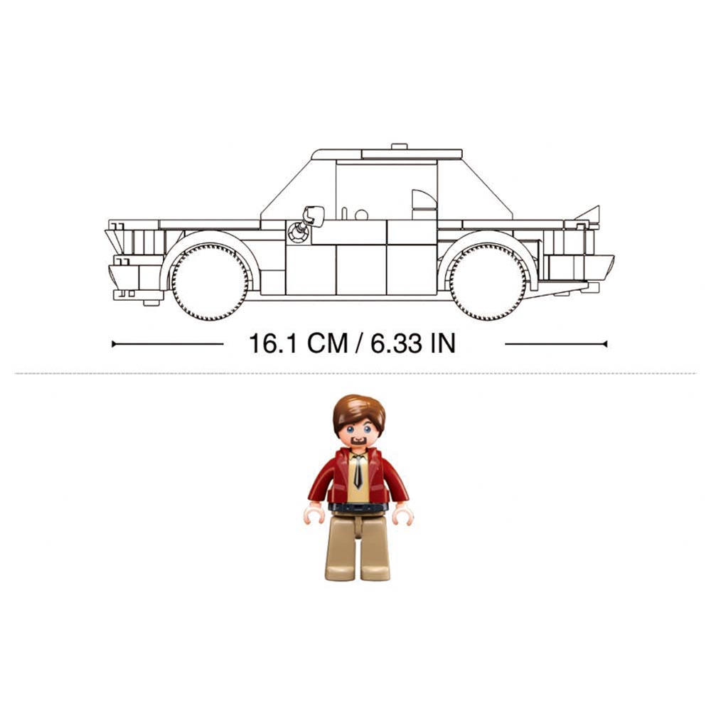 Sluban M38-B1126 - Model Bricks - Auto klassisch weiß – Bild 3