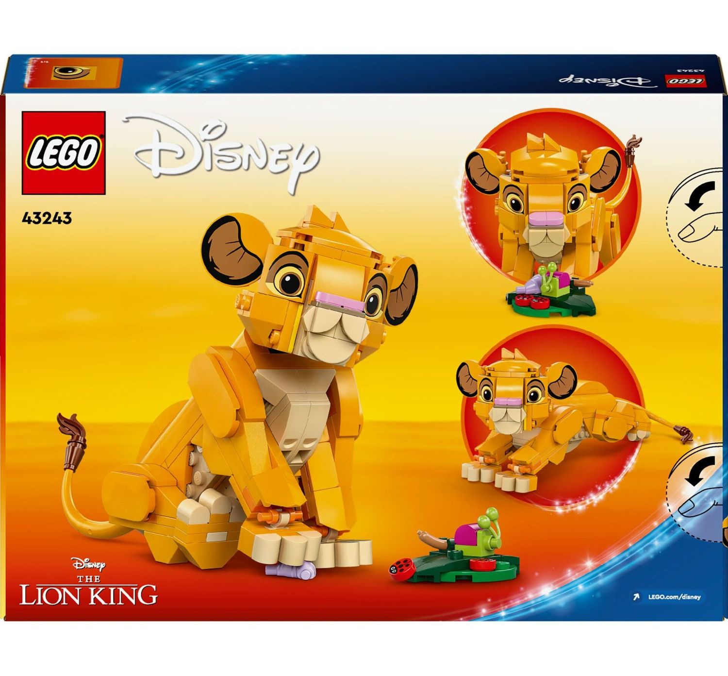 LEGO® Disney™ Classic 43243 - Simba, das Löwenjunge des Königs (222 Teile) – Bild 3